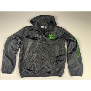 Xbox Ready to Play Black Windbreaker Jacket, H&M Youth Size‎ 14Y+, Gaming